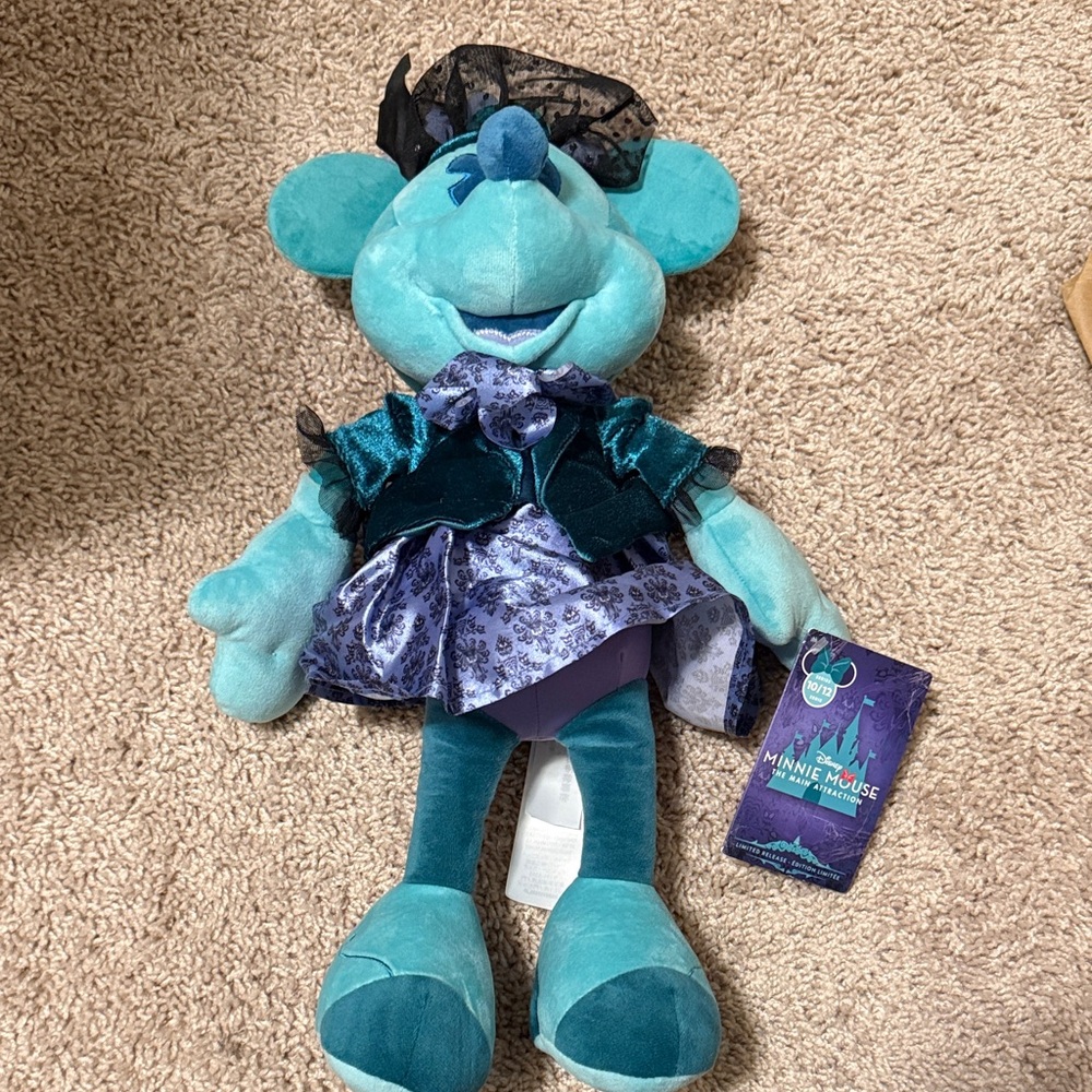 Disney Minnie Mouse Plush in Teal and Blue